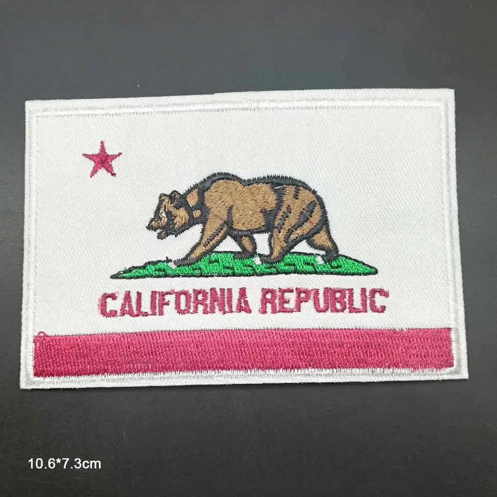 California Replublic Flag Iron On Embroidered Clothes Patches For Clothing Stickers Garment Wholesale
California Replublic Flag Iron On Embroidered Clothes Patches For Clothing Stickers Garment Wholesale