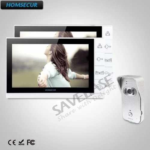 HOMSECUR 1V2 Video Door Phone DoorBell Intercom System IR Camera Night Vision 9" LCD Monitor
HOMSECUR 1V2 Video Door Phone DoorBell Intercom System IR Camera Night Vision 9" LCD Monitor