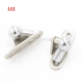 M8 Silver Tone Gas Spring Rod Eyelet Connector 2PCS