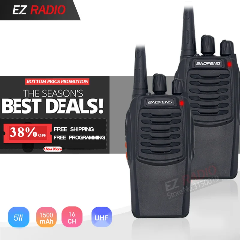 2pcs Baofeng Walkie Talkie BF-C1 Cheap Pofung Baofeng Radio 5W 16CH UHF 400-470Mhz Walkie Talkies Upgrade 888S Baofeng bf-888s
2pcs Baofeng Walkie Talkie BF-C1 Cheap Pofung Baofeng Radio 5W 16CH UHF 400-470Mhz Walkie Talkies Upgrade 888S Baofeng bf-888s