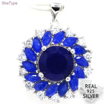 SheType 6.09g Real Blue Sapphire Natural CZ Gift For Sister 925 Solid Sterling Silver Pendant 29x22mm
SheType 6.09g Real Blue Sapphire Natural CZ Gift For Sister 925 Solid Sterling Silver Pendant 29x22mm