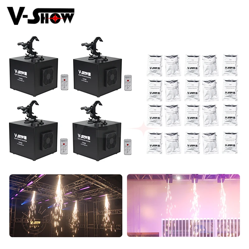 4pcs Machine And 20 Bags Powder 400w Ceiling Fall Cold Spark Firework Machine For Wedding Dmx Remote Control Fountain Firework
4pcs Machine And 20 Bags Powder 400w Ceiling Fall Cold Spark Firework Machine For Wedding Dmx Remote Control Fountain Firework