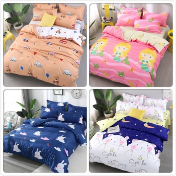 150x200 180x220 200x230 220x240 Duvet Cover Sheet Pillowcase 4pcs Bedding Set Soft Skin Cotton Bed Linens Queen King Single Size
150x200 180x220 200x230 220x240 Duvet Cover Sheet Pillowcase 4pcs Bedding Set Soft Skin Cotton Bed Linens Queen King Single Size