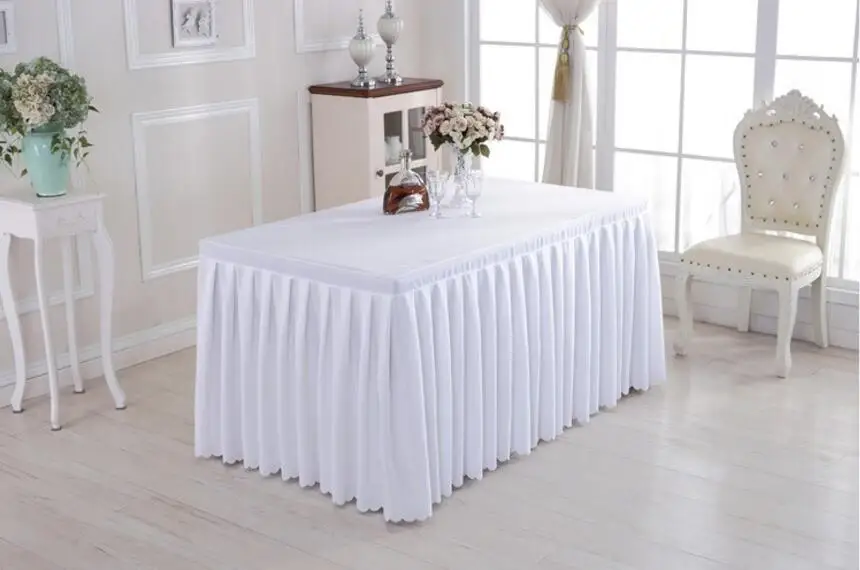 100% Polyester Table Cloth Oval White Pleated Table Cover for Wedding Party Meeting Decor Hotel Table Skirt
100% Polyester Table Cloth Oval White Pleated Table Cover for Wedding Party Meeting Decor Hotel Table Skirt