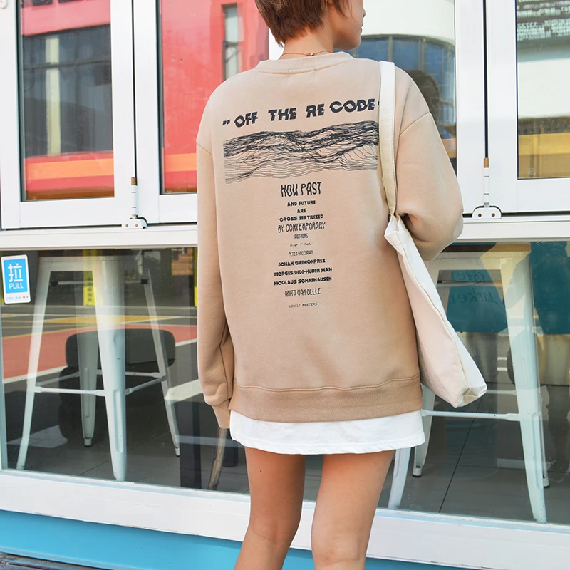 Lines waves print Harajuku autumn and winter plus velvet thick women 2019 bf Korean style Loose oversize Sweatshirt
Lines waves print Harajuku autumn and winter plus velvet thick women 2019 bf Korean style Loose oversize Sweatshirt