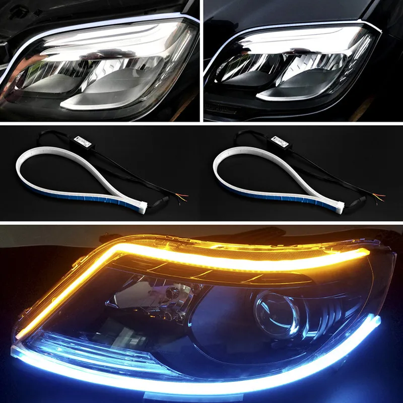2Pc 30cm 45cm 60cm LED Strip Light Waterproof Slim Flexible Turn Signal DRL Running Light Yellow Flowing Daytime Running Lights
2Pc 30cm 45cm 60cm LED Strip Light Waterproof Slim Flexible Turn Signal DRL Running Light Yellow Flowing Daytime Running Lights