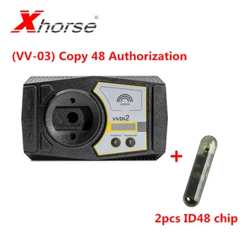 Xhorse (VV-03) for Copy 48 Transponder by OBDII Function Authorization Service for VVDI2 With 2pcs ID48 Chip
Xhorse (VV-03) for Copy 48 Transponder by OBDII Function Authorization Service for VVDI2 With 2pcs ID48 Chip