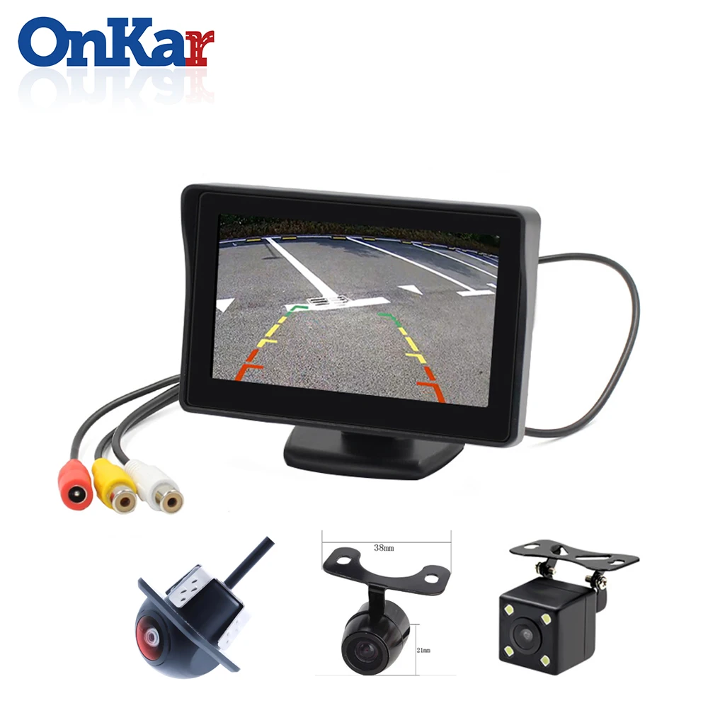 ONKAR Car TFT LCD 4.3 inch Monitor Display Reverse Camera HD Input Parking Sensor System With Video input NTSC PAL
ONKAR Car TFT LCD 4.3 inch Monitor Display Reverse Camera HD Input Parking Sensor System With Video input NTSC PAL