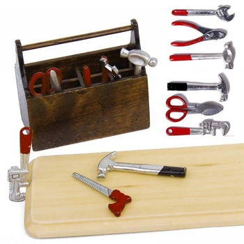 Cute 1:12 Scale Dollhouse Miniature Wooden Box Metal Hand Tools Set Box Metal Hand Tools Set Doll Accessories
Cute 1:12 Scale Dollhouse Miniature Wooden Box Metal Hand Tools Set Box Metal Hand Tools Set Doll Accessories