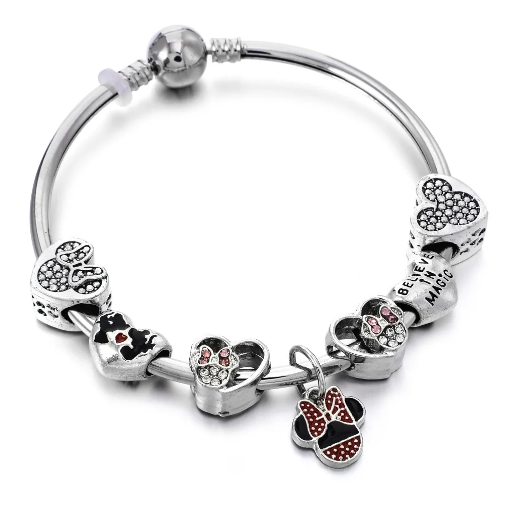 Mickey Charm Beads Pa Bracelets & Bangles Minnie Mouse Jewellery For Women Gift Bijoux Femme Accessories
Mickey Charm Beads Pa Bracelets & Bangles Minnie Mouse Jewellery For Women Gift Bijoux Femme Accessories