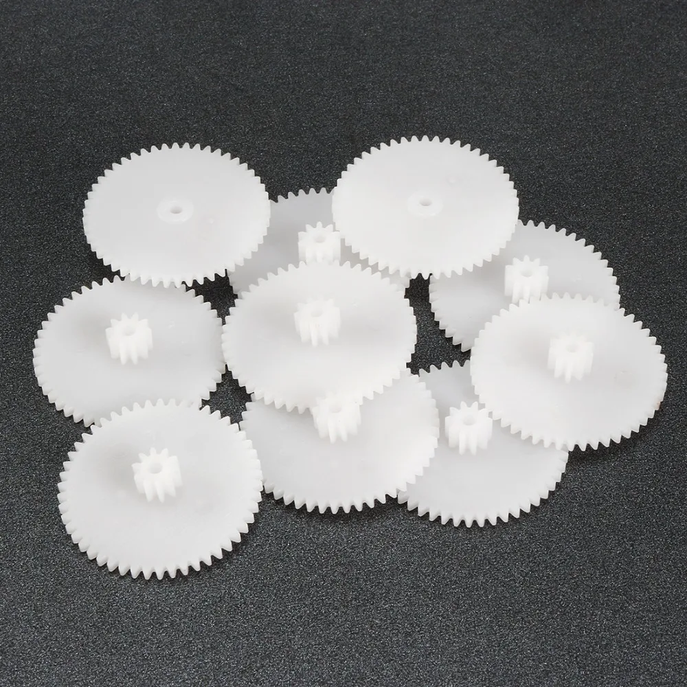 Uxcell 10Pcs/lot 50102A 2mm Hole Diameter White Plastic Gear 5.7x26mm with 50 Teeth Toy Accessories for DIY Car Robot Motor
Uxcell 10Pcs/lot 50102A 2mm Hole Diameter White Plastic Gear 5.7x26mm with 50 Teeth Toy Accessories for DIY Car Robot Motor