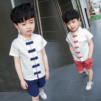 Boy's clothes 2017 fashion retro Set short-sleeved Chinese wind shirt+shorts two-piece Set 2-7year old boy Tang Dynasty clothing
Boy's clothes 2017 fashion retro Set short-sleeved Chinese wind shirt+shorts two-piece Set 2-7year old boy Tang Dynasty clothing