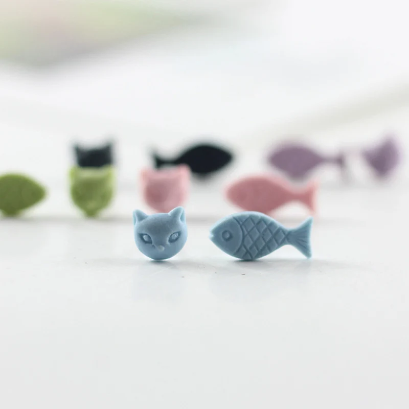 Miage Sweety Cute Simple Indie Pops Handmade Chinese Ceramic Cat Fish Stud Earrings Freshness beauty Women Jewelry Accessories
Miage Sweety Cute Simple Indie Pops Handmade Chinese Ceramic Cat Fish Stud Earrings Freshness beauty Women Jewelry Accessories