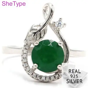20x12mm SheType 3.6g Real Green Emerald White CZ Gift For Girls 925 Solid Sterling Silver Rings 
20x12mm SheType 3.6g Real Green Emerald White CZ Gift For Girls 925 Solid Sterling Silver Rings