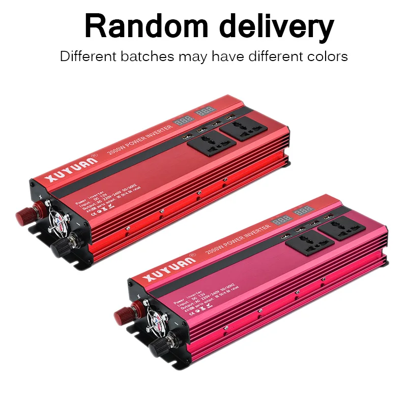 4000W/5000W Solar Car Power Inverter LED DC12/24V to AC110/220V Sine Wave Converter 4 USB Interfaces
4000W/5000W Solar Car Power Inverter LED DC12/24V to AC110/220V Sine Wave Converter 4 USB Interfaces