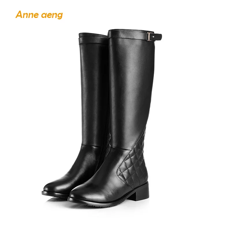 Anne Aeng women's shoes Mid-Calf winter boots Free Shipping Genuine Leather Square Heel Zip Round Toe Motorcycle Buckle Belt 
Anne Aeng women's shoes Mid-Calf winter boots Free Shipping Genuine Leather Square Heel Zip Round Toe Motorcycle Buckle Belt