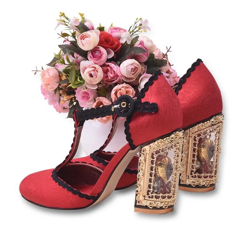 T-tied Ankle Strap Shoes Women Pump Round Toe High Heels Women Shoes Shallow Square Heels Women Party Runway Wedding Shoes Bride
T-tied Ankle Strap Shoes Women Pump Round Toe High Heels Women Shoes Shallow Square Heels Women Party Runway Wedding Shoes Bride