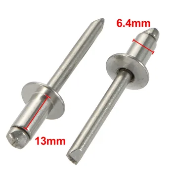 10pcs 13/16/20/25mmx6.4mmx13mm Blind Rivets 304 Stainless Steel Open End Large Flange Rivet Fasteners For Buildings Cars Ship
10pcs 13/16/20/25mmx6.4mmx13mm Blind Rivets 304 Stainless Steel Open End Large Flange Rivet Fasteners For Buildings Cars Ship