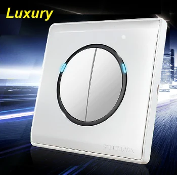 Free Shipping,2 Gangs 1 Way, LED Indicator, Luxury Click Switch, Pressure Switch, Push Button Switch, 110~250V Light Wall Switch
Free Shipping,2 Gangs 1 Way, LED Indicator, Luxury Click Switch, Pressure Switch, Push Button Switch, 110~250V Light Wall Switch