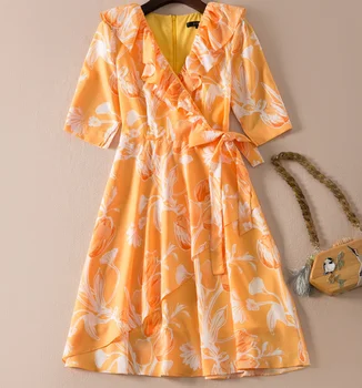 2018 Summer New Designer Women Loose Print Dress Fashion Cute Pleated Dresses
2018 Summer New Designer Women Loose Print Dress Fashion Cute Pleated Dresses