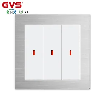 Smart Home Automation KNX/ EIB GVS K-BUS push button 3 gang Intelligent Building Control System Ivory white with metal frame
Smart Home Automation KNX/ EIB GVS K-BUS push button 3 gang Intelligent Building Control System Ivory white with metal frame