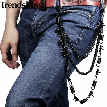 High Quality Mens Boys 3 Strands Rolo Biker Cord Coils Link Pants Chain Punk Jean Black Tone Metal Adjustable PC06
High Quality Mens Boys 3 Strands Rolo Biker Cord Coils Link Pants Chain Punk Jean Black Tone Metal Adjustable PC06
