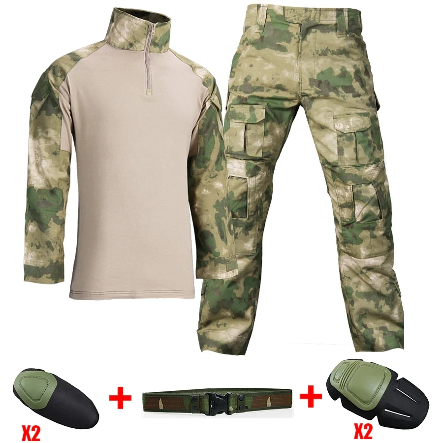 Outdoor Men's Hunting Clothes Camouflage Suits Multicam Military Combat Uniform Tactical Army Clothing CS Pants With Knee Pads
Outdoor Men's Hunting Clothes Camouflage Suits Multicam Military Combat Uniform Tactical Army Clothing CS Pants With Knee Pads