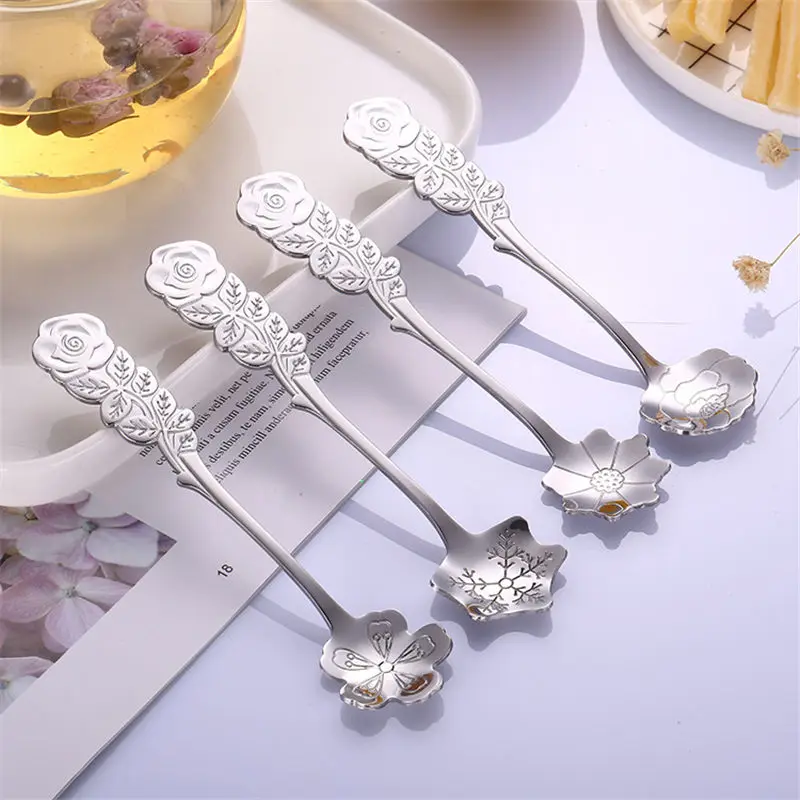 1 PC 12.7*2.8 cm Stainless Steel Coffee Stirring Spoon Flower Shape Creative Gift For Kids Girl Milk Tea Ice Bar Dessert Scoop
1 PC 12.7*2.8 cm Stainless Steel Coffee Stirring Spoon Flower Shape Creative Gift For Kids Girl Milk Tea Ice Bar Dessert Scoop