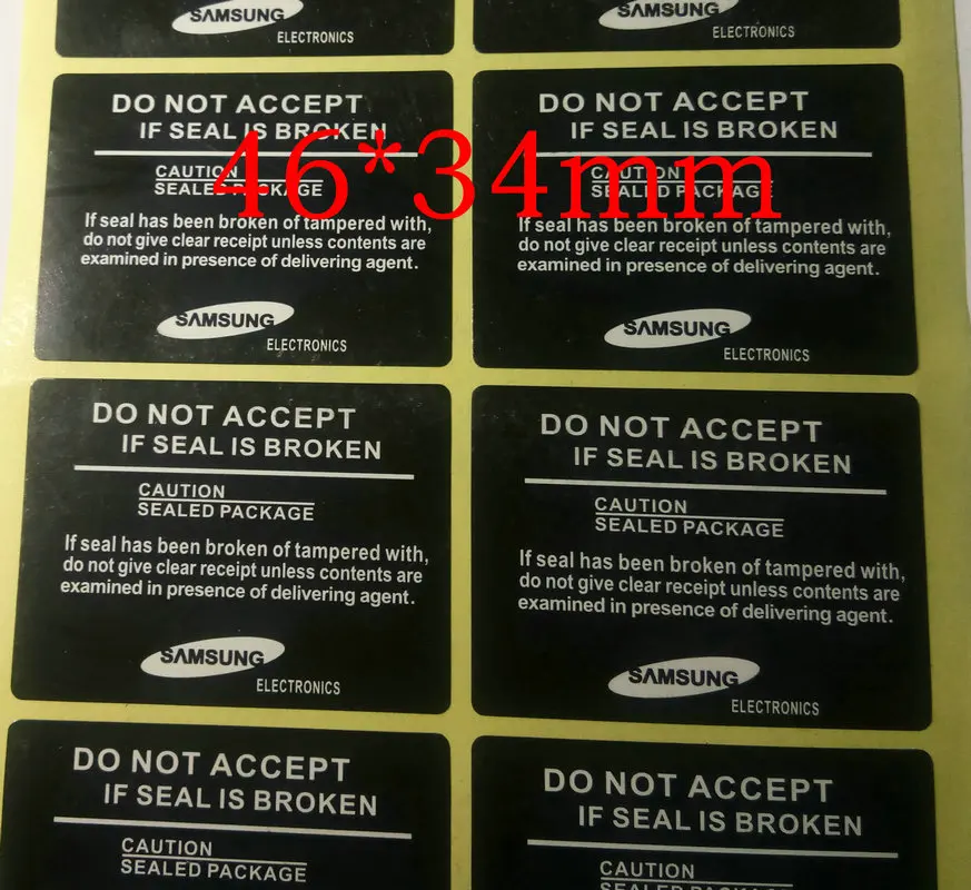 universal mobile phone seal label sticker samsung Galaxy S4 I9500 S3 S2 delivery free of charge 100 PCS/Lot Free shipping
universal mobile phone seal label sticker samsung Galaxy S4 I9500 S3 S2 delivery free of charge 100 PCS/Lot Free shipping