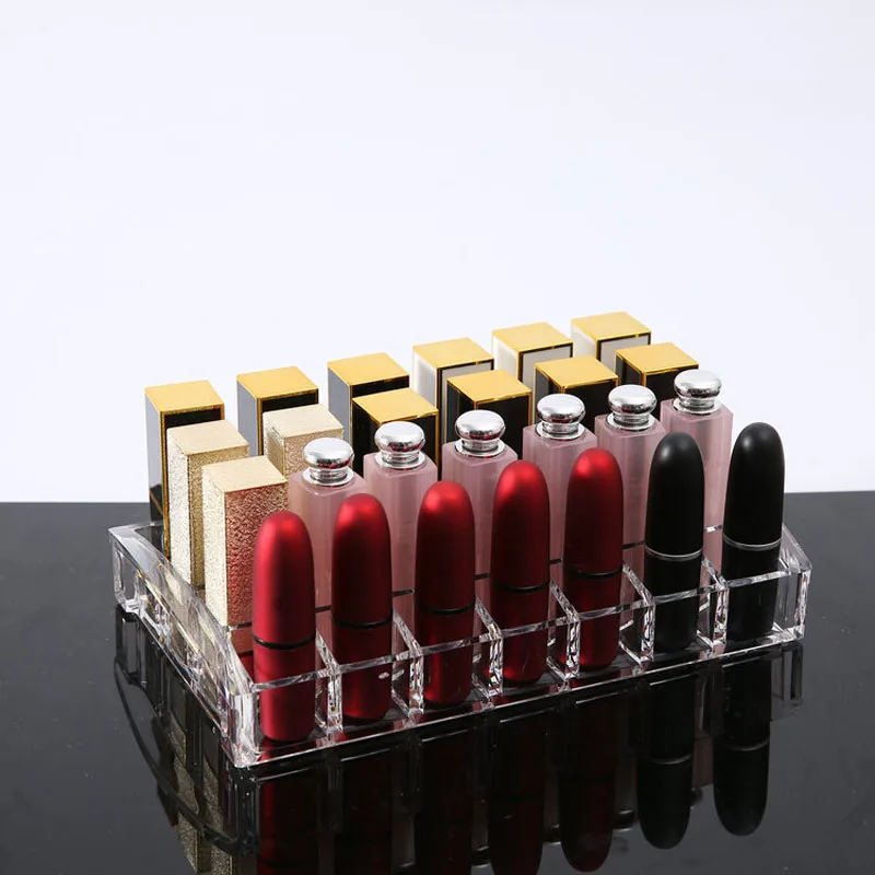 New 26 Grids Clear Lipstick Holder Nail Polish Rack Makeup Storage Shelf Eyebrow Pencil Frame Desktop Cosmetic Tools Organizer
New 26 Grids Clear Lipstick Holder Nail Polish Rack Makeup Storage Shelf Eyebrow Pencil Frame Desktop Cosmetic Tools Organizer