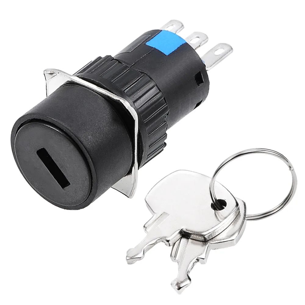 UXCELL 1 PCS 16mm 2 Positions Key Locking Black Push Button Switch W Keys DPST To Control The Electromagnetic Starter Switch
UXCELL 1 PCS 16mm 2 Positions Key Locking Black Push Button Switch W Keys DPST To Control The Electromagnetic Starter Switch