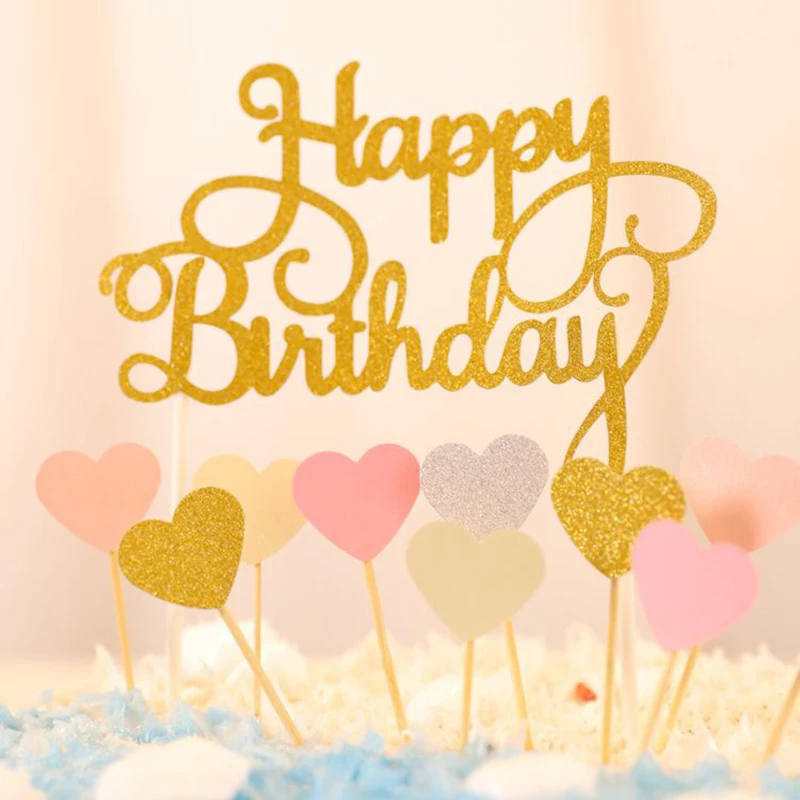 Junejour 1pcs Cupcake Toppers Glitter Happy Birthday Cake Topper Cake Flags Sticker Decor Banner Card Baking DIY Accessory
Junejour 1pcs Cupcake Toppers Glitter Happy Birthday Cake Topper Cake Flags Sticker Decor Banner Card Baking DIY Accessory