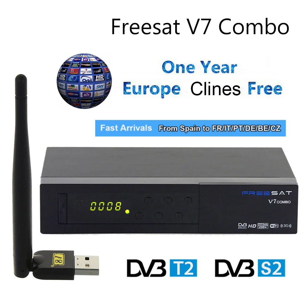 Free sat V7 Combo DVB S2 + DVB T2 Satellite Receiver with PowerVu Biss Key CCcam Youtube USB Wifi Set Top Box v7 combo GTMEDIA
Free sat V7 Combo DVB S2 + DVB T2 Satellite Receiver with PowerVu Biss Key CCcam Youtube USB Wifi Set Top Box v7 combo GTMEDIA