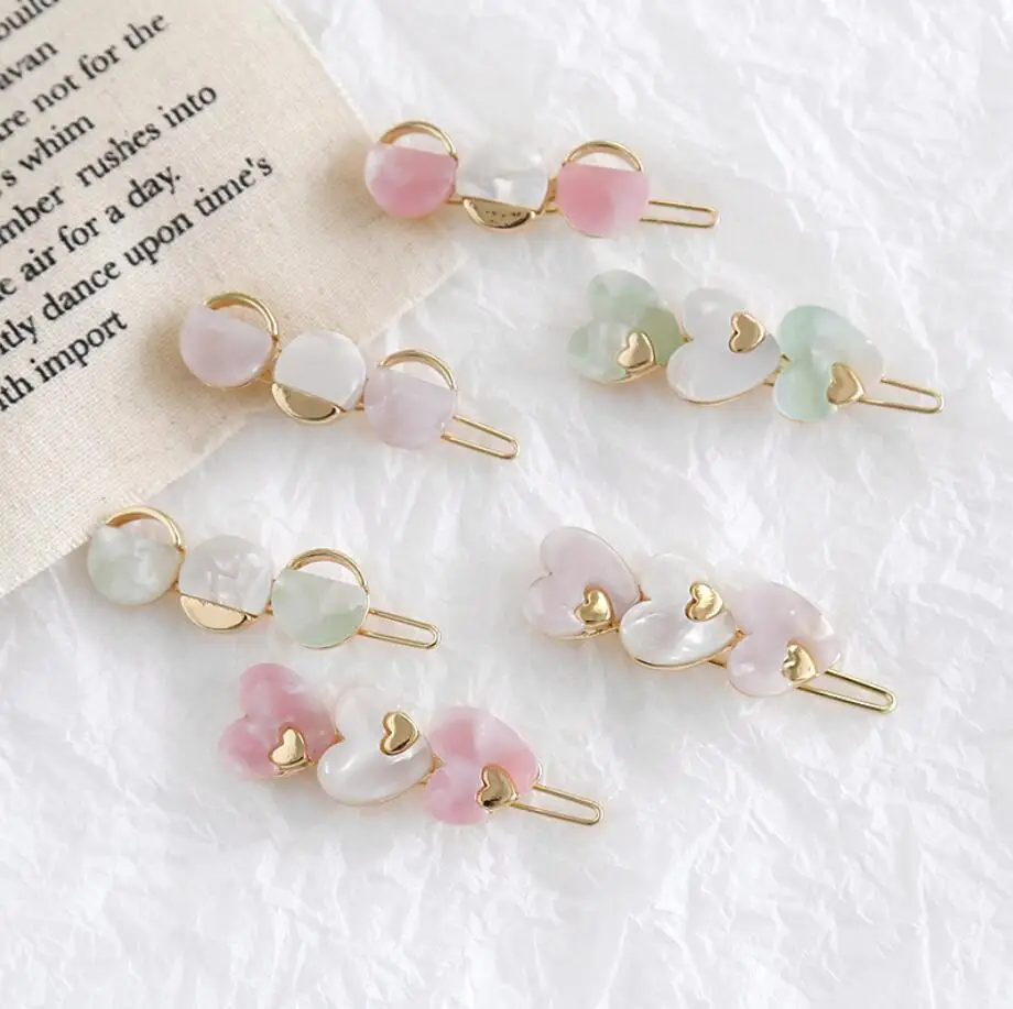 Woman Acetic Acid Heart Lovely Side Clip Simple And Delicate Small Hairpin Girls Hair Accessories
Woman Acetic Acid Heart Lovely Side Clip Simple And Delicate Small Hairpin Girls Hair Accessories