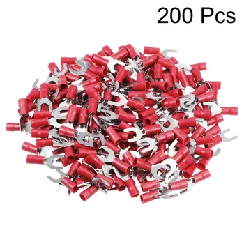 Uxcell Red Black Electrical Crimp Terminal Copper SV3.5-6 Insulated Fork Spade 14-12AWG Wire Connector 6.6mm Bolt Mouth 200Pcs
Uxcell Red Black Electrical Crimp Terminal Copper SV3.5-6 Insulated Fork Spade 14-12AWG Wire Connector 6.6mm Bolt Mouth 200Pcs