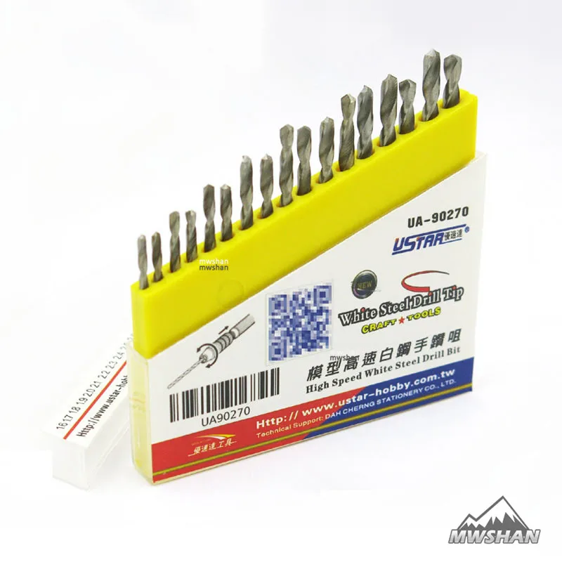 Ustar 90270 Model Specific White Steel Drill Bit (17Pcs/Set) Hobby Cutting Tools Accessory DIY
Ustar 90270 Model Specific White Steel Drill Bit (17Pcs/Set) Hobby Cutting Tools Accessory DIY