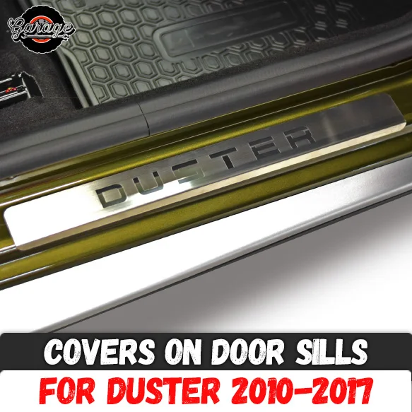 Guard covers on door sills for Renault / Dacia Duster 2010-2017 Stainless steel accessories interior molding car
Guard covers on door sills for Renault / Dacia Duster 2010-2017 Stainless steel accessories interior molding car