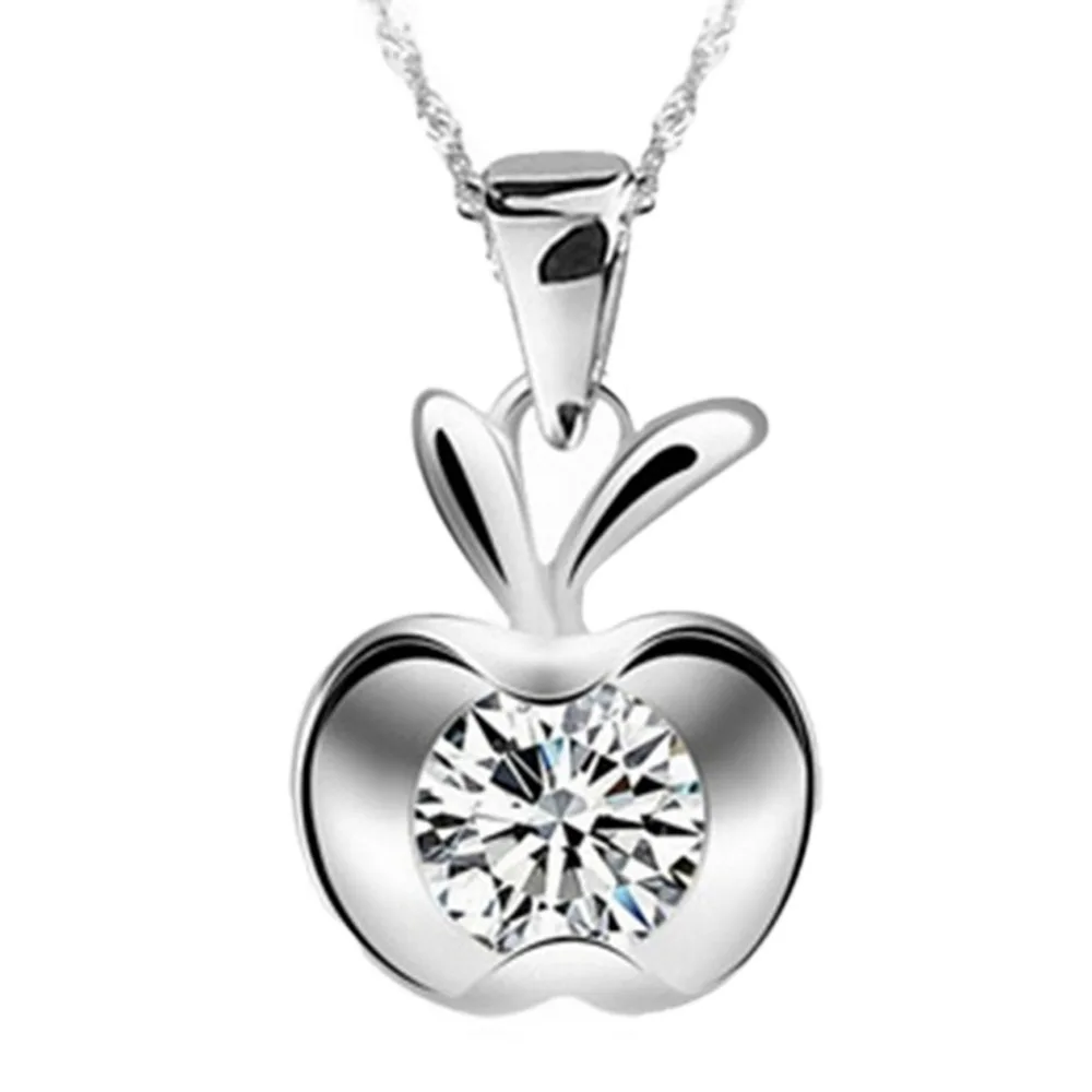 Korean Style Apple Shaped Rhinestone Inlay Pendant Silver color Necklace Without Chain Charming Jewelry
Korean Style Apple Shaped Rhinestone Inlay Pendant Silver color Necklace Without Chain Charming Jewelry