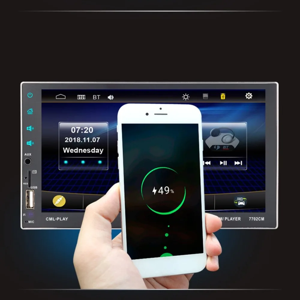 Universal Car MP5 Multimedia Player 7 Inch HD Touch Screen Hand-Free Calls Support Dual USB Bluetooth Reversing visible
Universal Car MP5 Multimedia Player 7 Inch HD Touch Screen Hand-Free Calls Support Dual USB Bluetooth Reversing visible