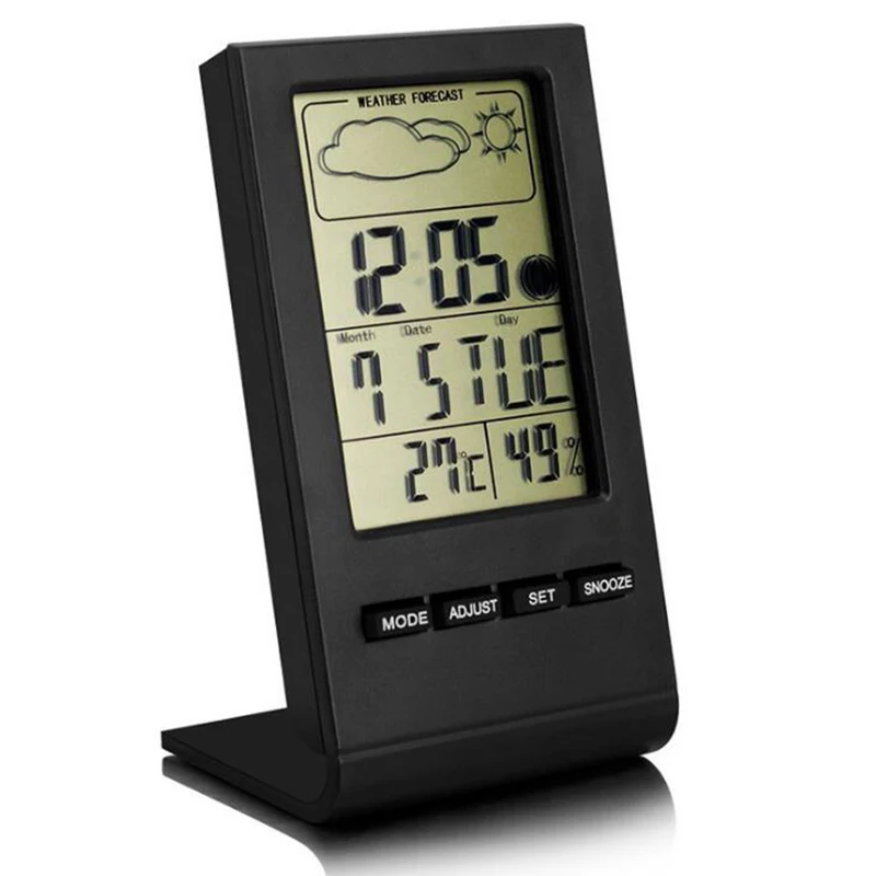Digital display temperature hygrometer weather moon phase calendar calendar snooze alarm clock
Digital display temperature hygrometer weather moon phase calendar calendar snooze alarm clock