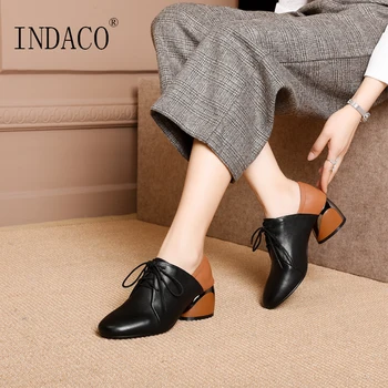 Women Autumn Winter Brogue Shoes Black Women Dress Shoes Thick High Heel Boots 5.5cm
Women Autumn Winter Brogue Shoes Black Women Dress Shoes Thick High Heel Boots 5.5cm