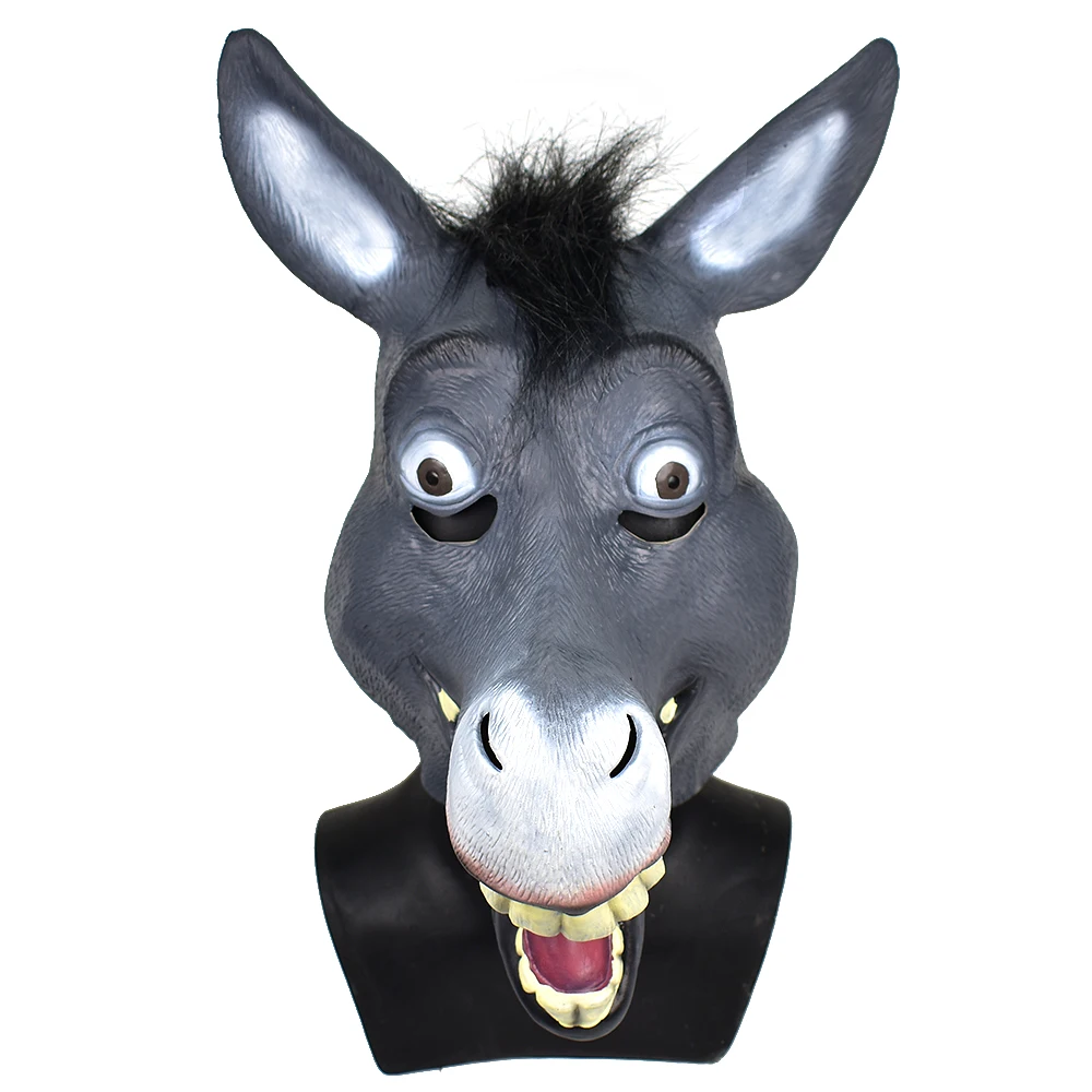 Movie Character Donkey Shrek Mask for Party Handmade Full Head Latex Mask in Halloween Carnival
Movie Character Donkey Shrek Mask for Party Handmade Full Head Latex Mask in Halloween Carnival