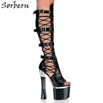 Sorbern Sexy Summer Style Knee High Boots Women Booties Punk Shoes For Women Boot Buckle Straps 18Cm Square High Heels
Sorbern Sexy Summer Style Knee High Boots Women Booties Punk Shoes For Women Boot Buckle Straps 18Cm Square High Heels