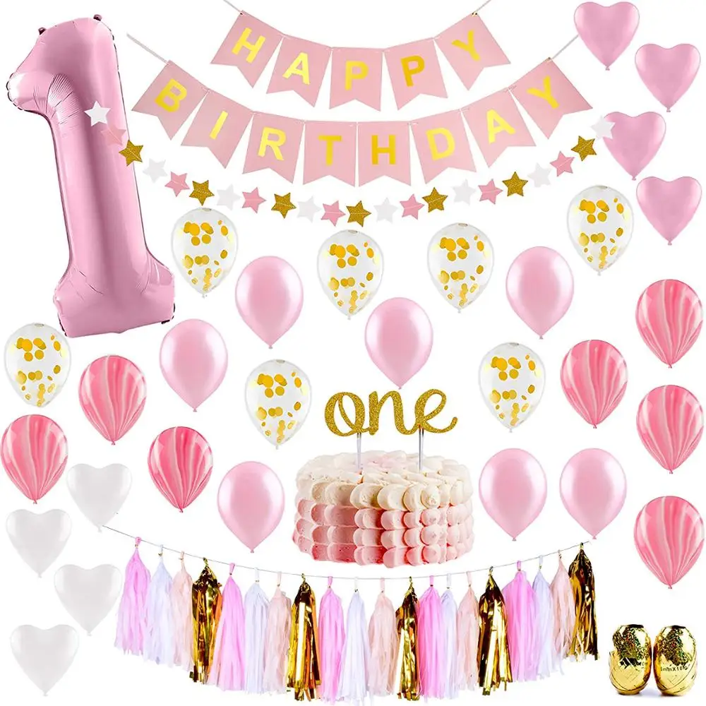 Baby Girl First Birthday Decorations 1st Birthday Girl Decorations Pink Gold Party Supplies Happy First Birthday Banner
Baby Girl First Birthday Decorations 1st Birthday Girl Decorations Pink Gold Party Supplies Happy First Birthday Banner