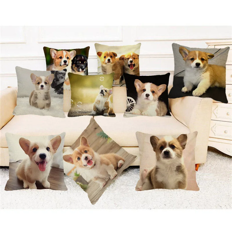 XUNYU Cute Little Corgi Cushion Cover Children's Bedroom Decorative Pillowcase Home Sofa Throw Pillowcase 45x45 cm A0066
XUNYU Cute Little Corgi Cushion Cover Children's Bedroom Decorative Pillowcase Home Sofa Throw Pillowcase 45x45 cm A0066