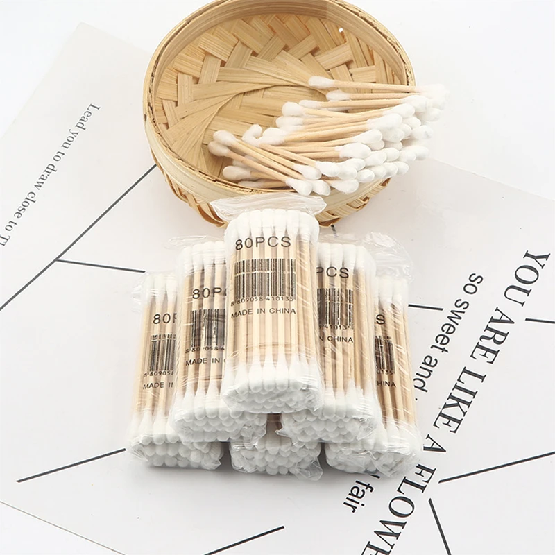 1 pack 80Pcs Double Head Wood Cotton Swab Health Makeup Cosmetics Nose Ear Cleaning Tools Cotton Swab Stick Buds For Medical Use
1 pack 80Pcs Double Head Wood Cotton Swab Health Makeup Cosmetics Nose Ear Cleaning Tools Cotton Swab Stick Buds For Medical Use