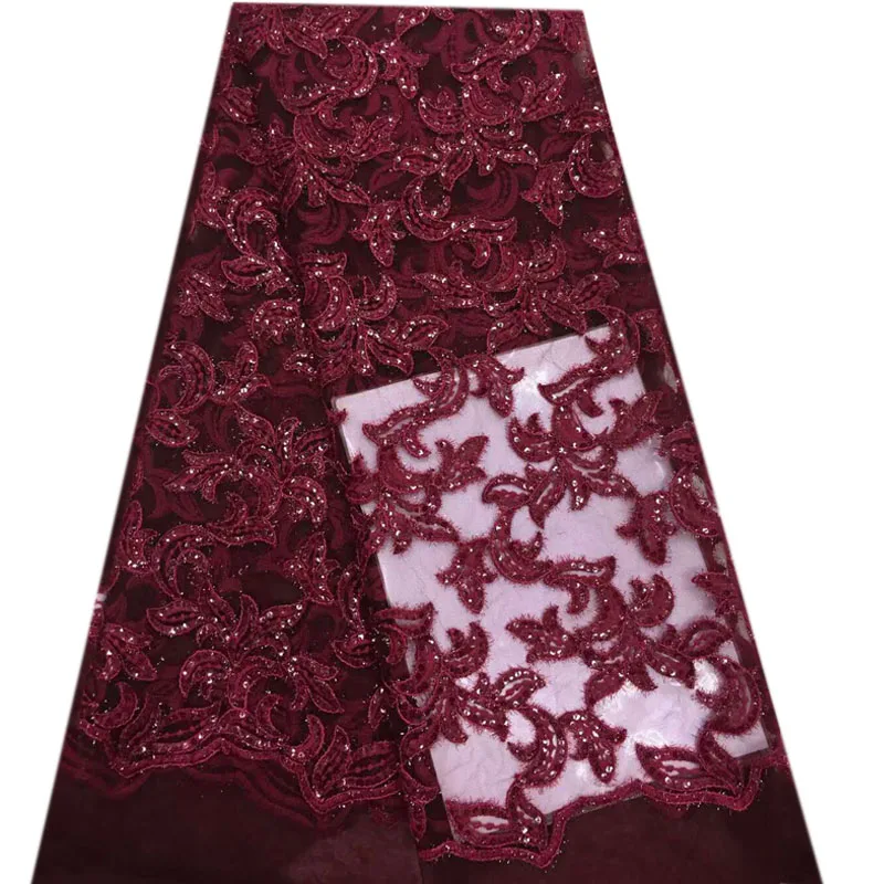 HFX Wine Wedding Dress Embroidery Tulle Lace Fabric Nigerian Lace Fabric 2018 High Quality Lace Sequin French Lace Fabric X891-2
HFX Wine Wedding Dress Embroidery Tulle Lace Fabric Nigerian Lace Fabric 2018 High Quality Lace Sequin French Lace Fabric X891-2