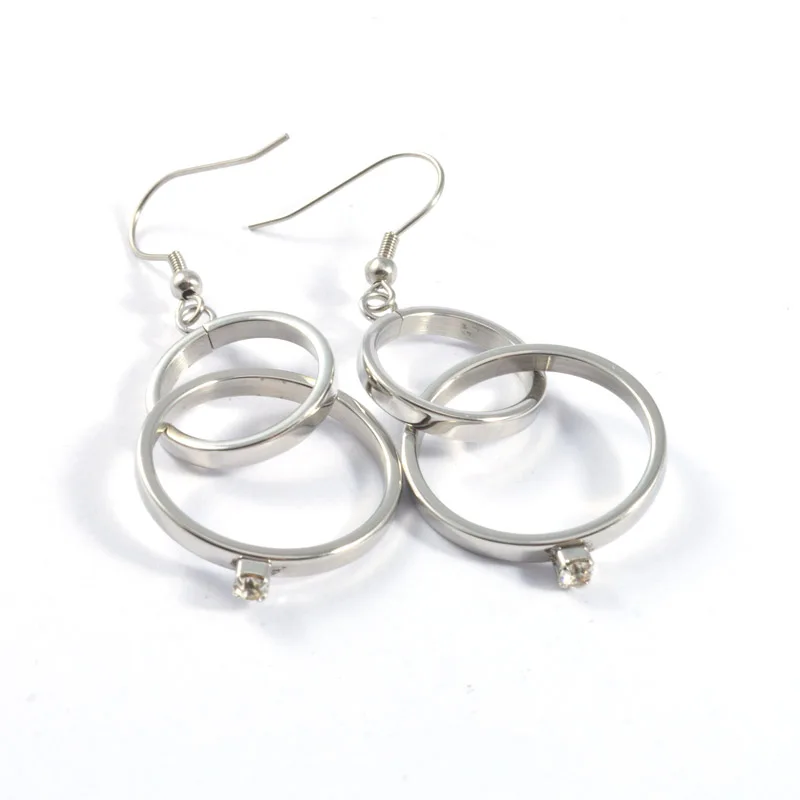 Fashion Female Drop Earrings Silver Stainless Steel Circle Drop Pendiente Earrings Jewelry For Women
Fashion Female Drop Earrings Silver Stainless Steel Circle Drop Pendiente Earrings Jewelry For Women