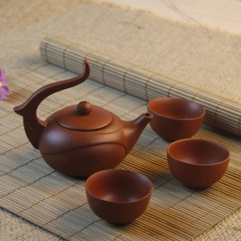 Zisha Teapot Chinese Teapot Cup Set Yixing Purple Clay 120ml + 3 Cups 40ml Kung Fu Teaware Sets Teapots Handmade Ceramic Kettle
Zisha Teapot Chinese Teapot Cup Set Yixing Purple Clay 120ml + 3 Cups 40ml Kung Fu Teaware Sets Teapots Handmade Ceramic Kettle