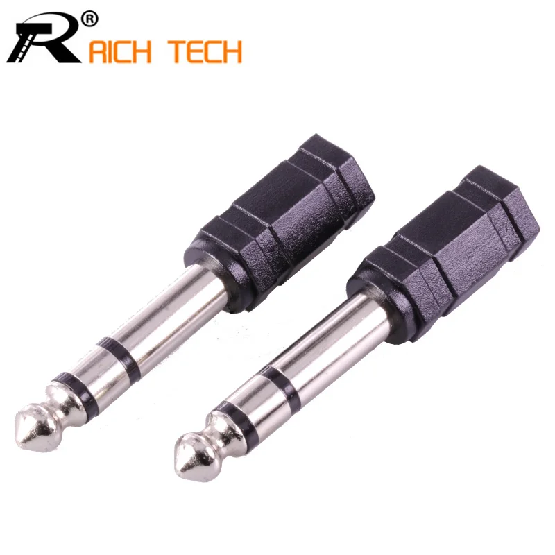 10Pcs Audio Connecteur Stereo Plug 6.35 to 3 pole Jack 3.5 MM Socket Microphone Adapter Nickle-plated with Black Plastic
10Pcs Audio Connecteur Stereo Plug 6.35 to 3 pole Jack 3.5 MM Socket Microphone Adapter Nickle-plated with Black Plastic